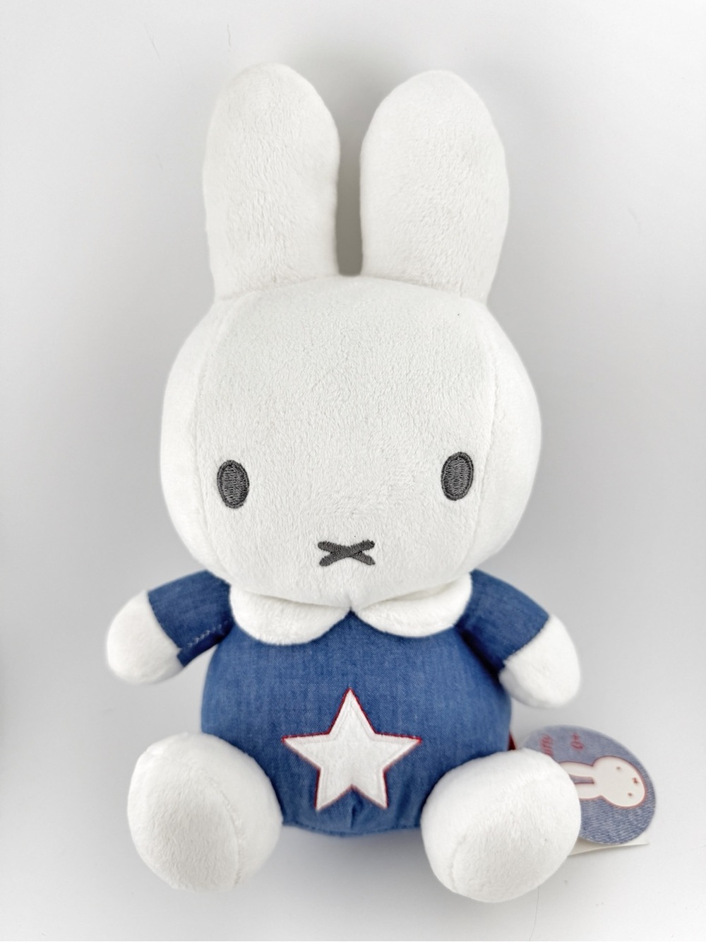 Nijntje Miffy Cuddle Soft Plush Toy Blue Denim Outfit Star 10” NWT